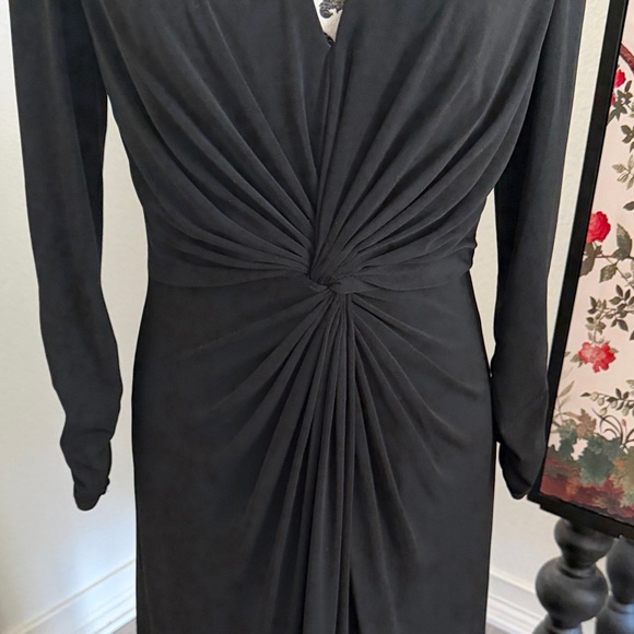 Tadashi Collection Elegant Black Long Sleeve Dress size M - Picture 3 of 11